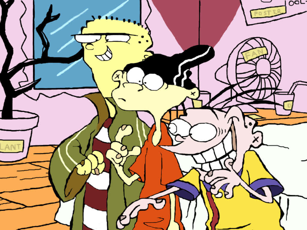 Ed Edd N Eddy, cheeky faces, pink room, SD Desktop Wallpaper
