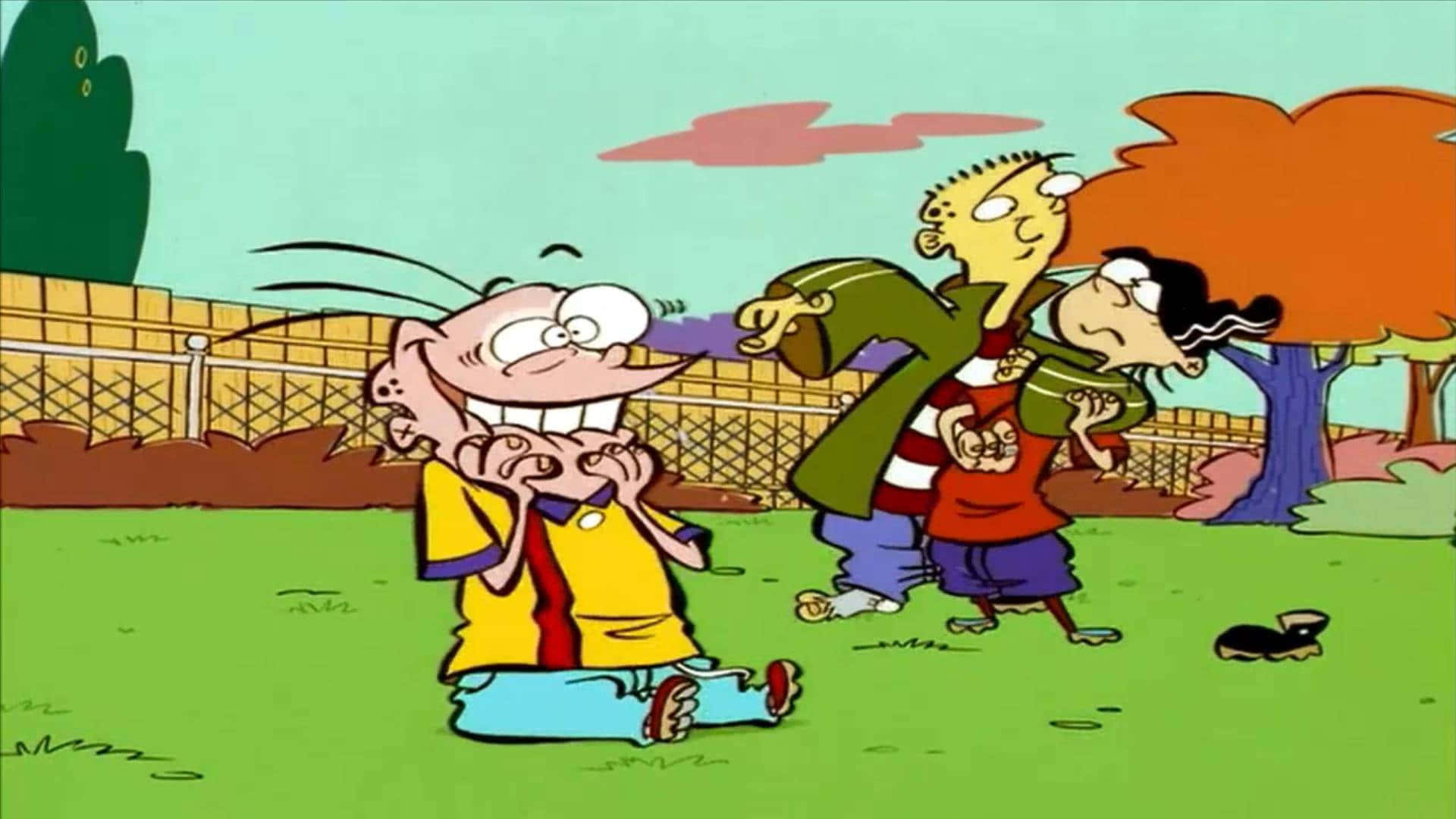 Ed Edd N Eddy, Giggling, sunny backyard, Full HD Desktop Wallpaper