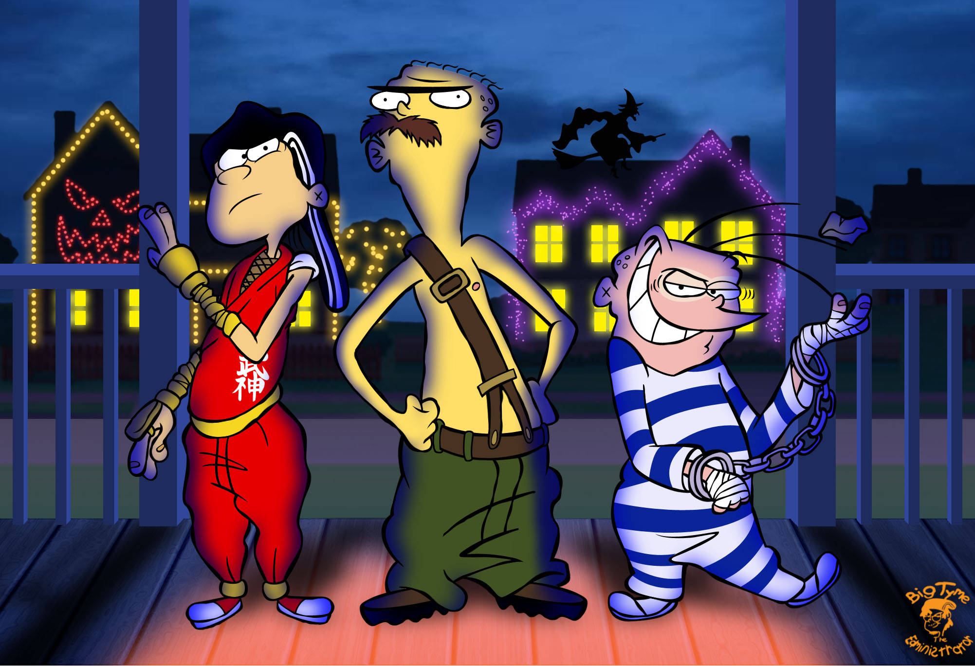 Ed Edd N Eddy, Halloween Party, porch, Full HD Desktop Wallpaper