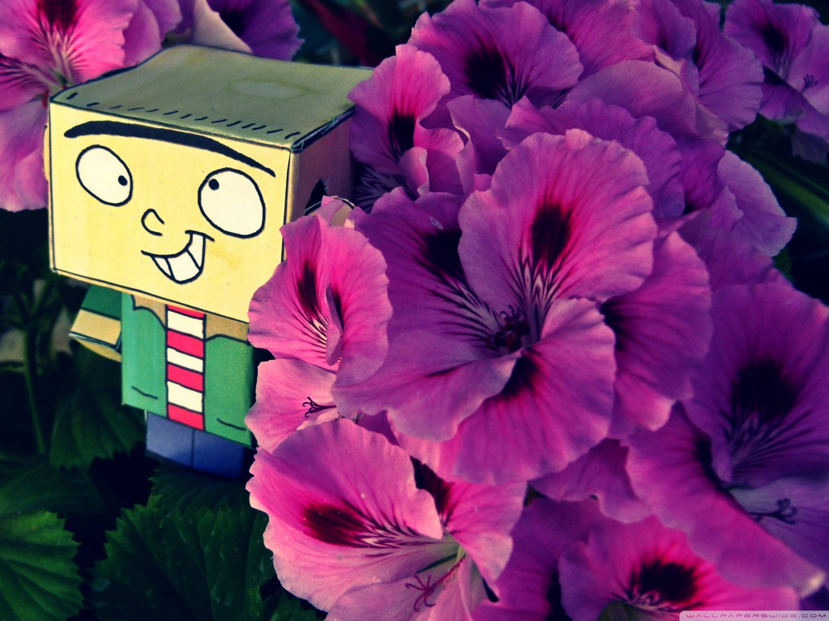 Ed Edd N Eddy, Ed, yellow paper toy figure, 2K Desktop Wallpaper