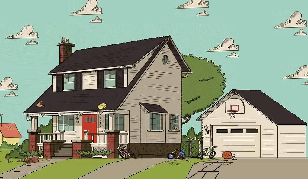 Ed Edd N Eddy, house, red door, SD Desktop Wallpaper