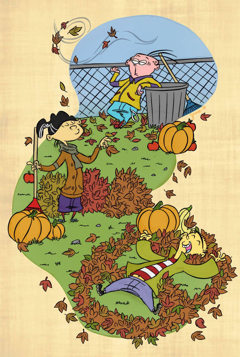 Ed Edd N Eddy, autumn, pumpkins, HD Phone Wallpaper