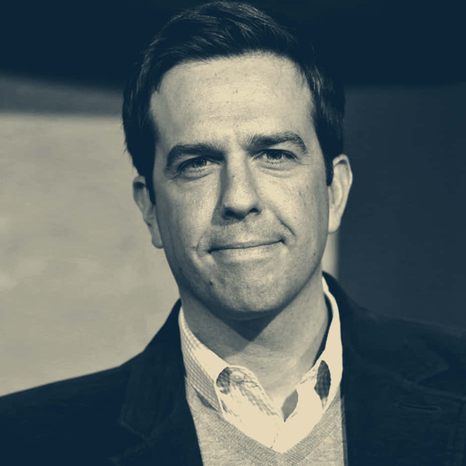 Ed Helms, sepia-toned, suit, SD Desktop Wallpaper