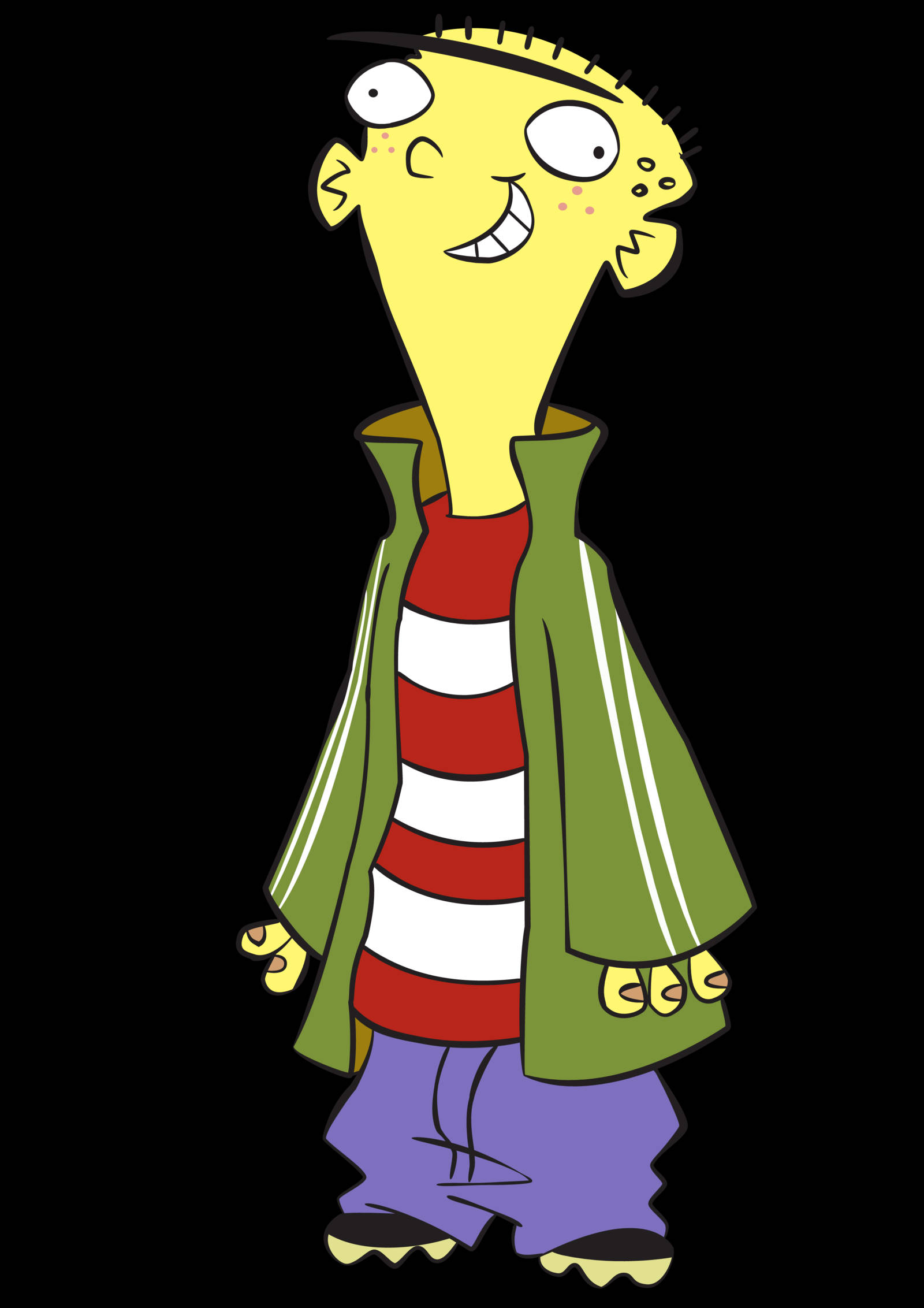 Ed, green jacket, red and white striped shirt, Full HD Phone Wallpaper