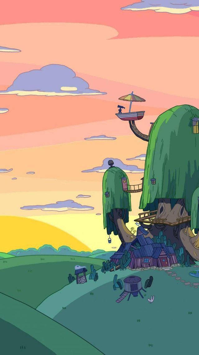 Ed, tree house, giant tree, SD Phone Wallpaper