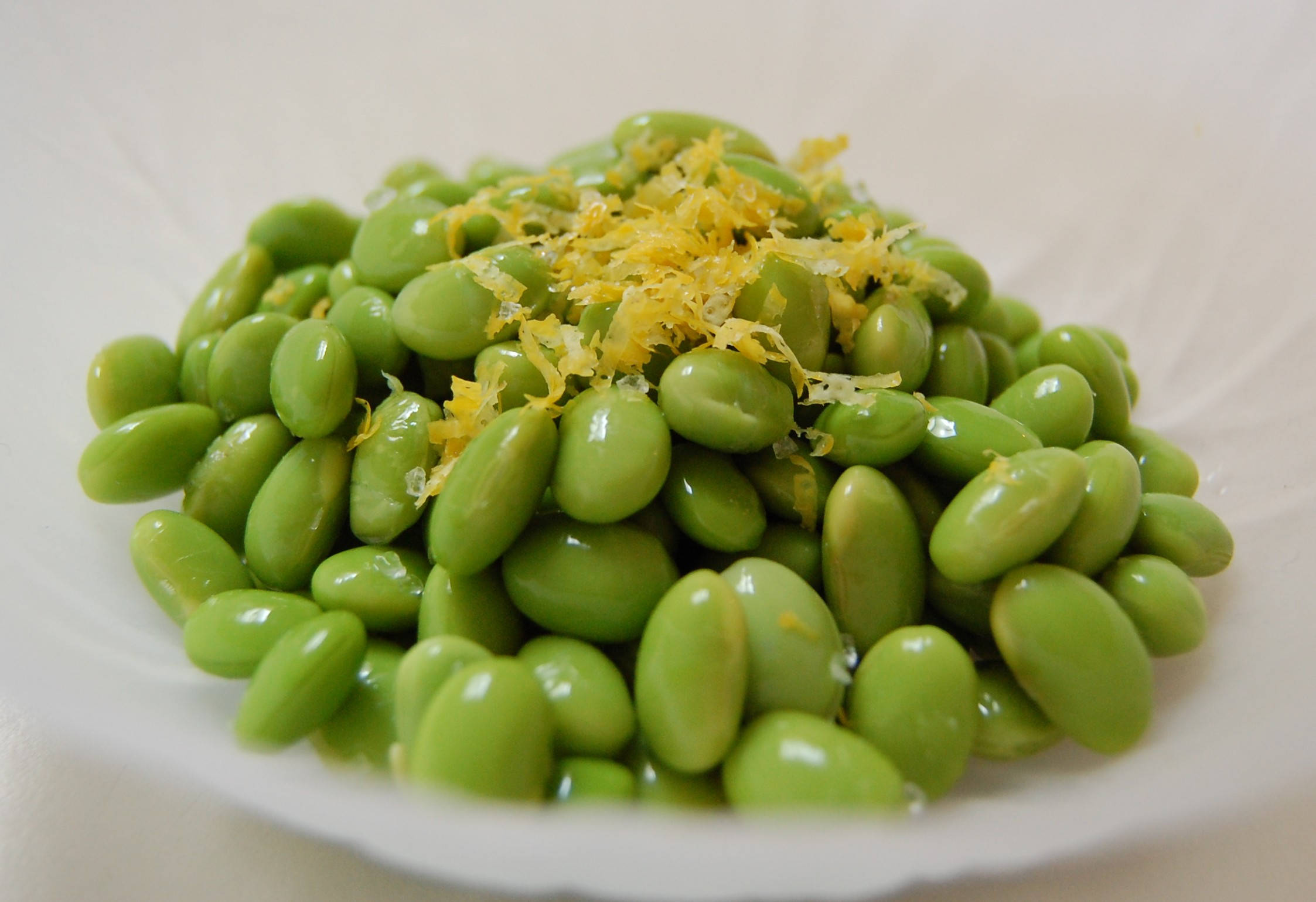 edamame beans, ginger, bright yellow lemon zest, Full HD Desktop Wallpaper