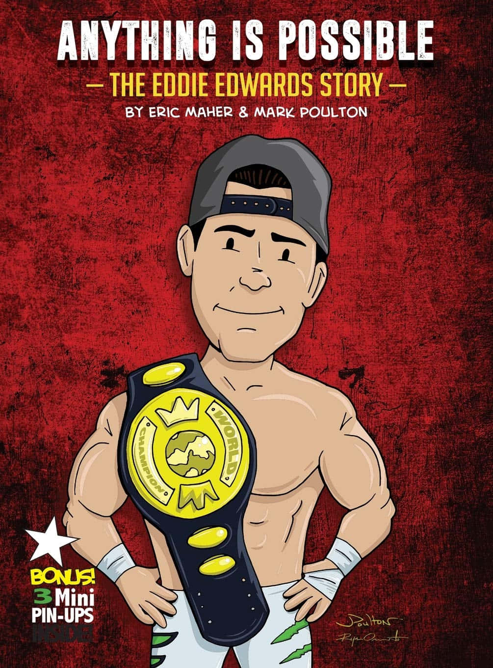 Eddie Edwards, grey cap, championship belt, HD Phone Wallpaper