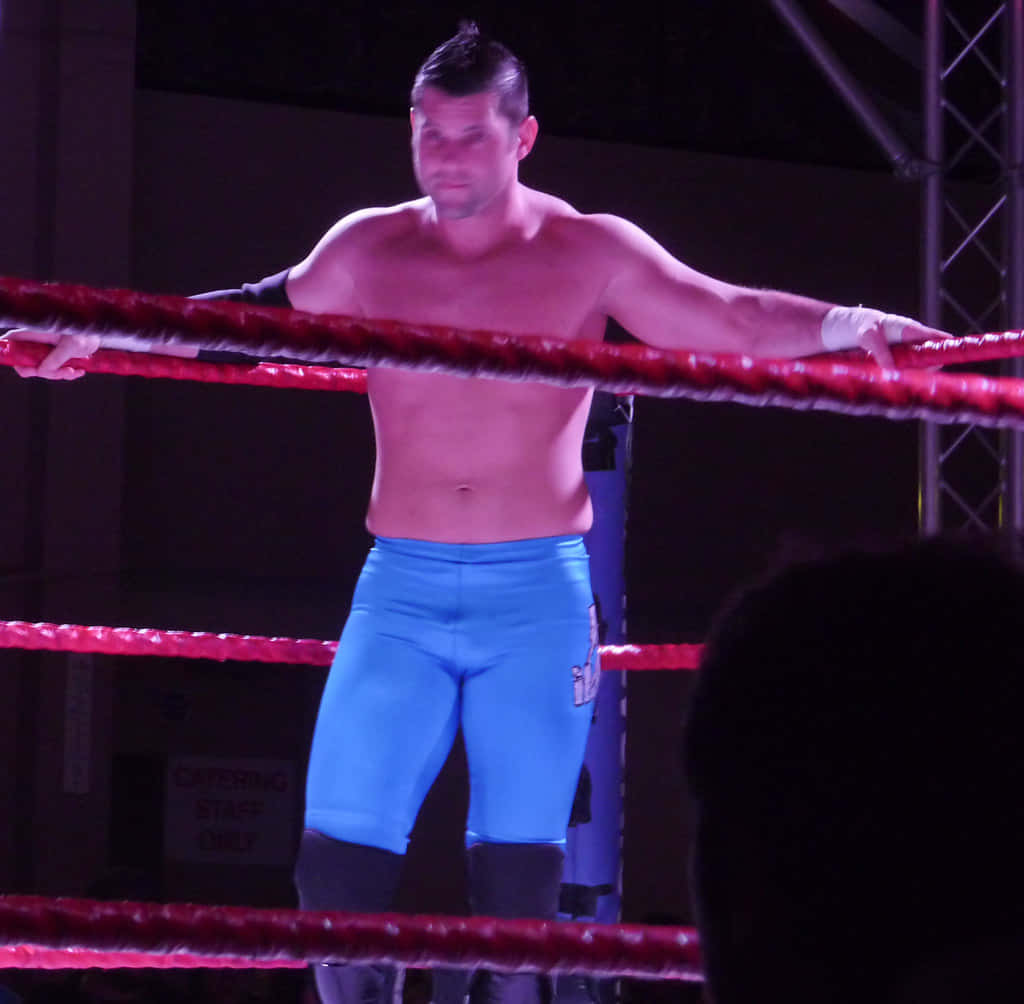 Eddie Edwards, blue trunks, red ropes, SD Desktop Wallpaper