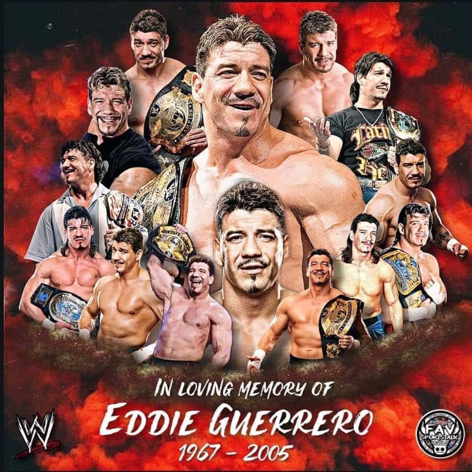 Eddie Guerrero, championship belts, fiery red background, SD Desktop Wallpaper