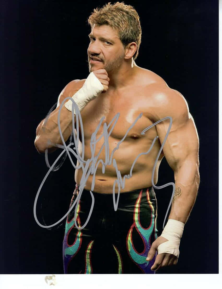 Eddie Guerrero, flame-patterned trunks, white wrist wraps, SD Phone Wallpaper