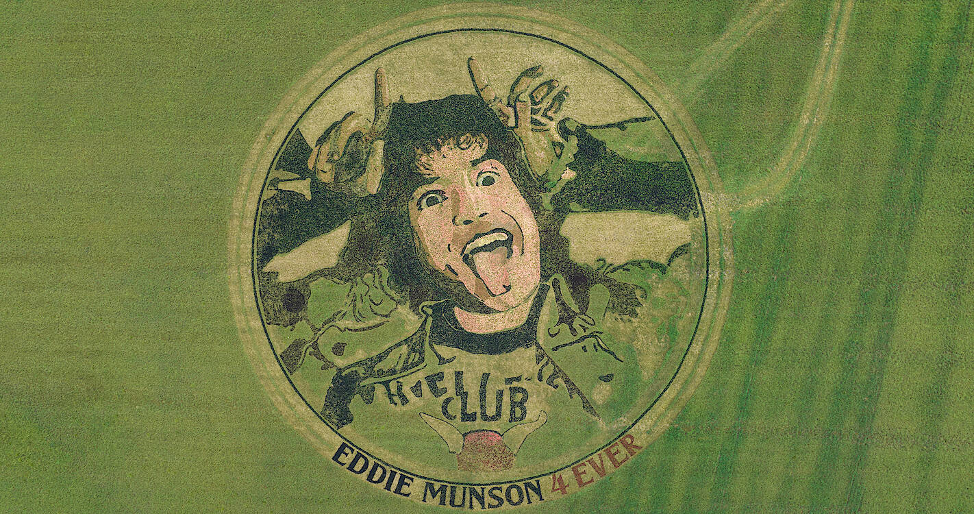 Eddie Munson, circular illustration, screaming boy, HD Desktop Wallpaper