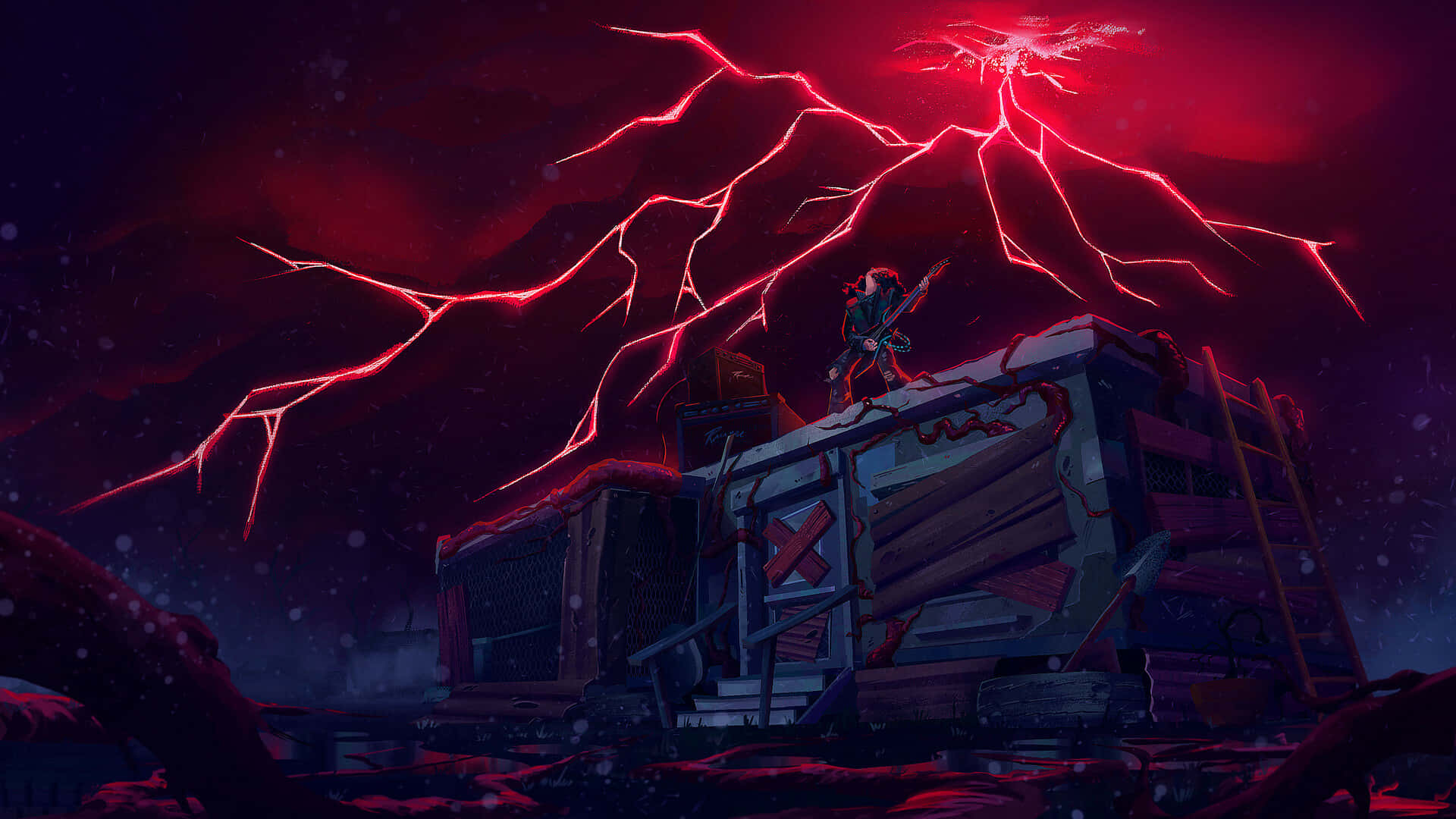 Eddie Munson, Red Thunder, stranger things, Full HD Desktop Wallpaper