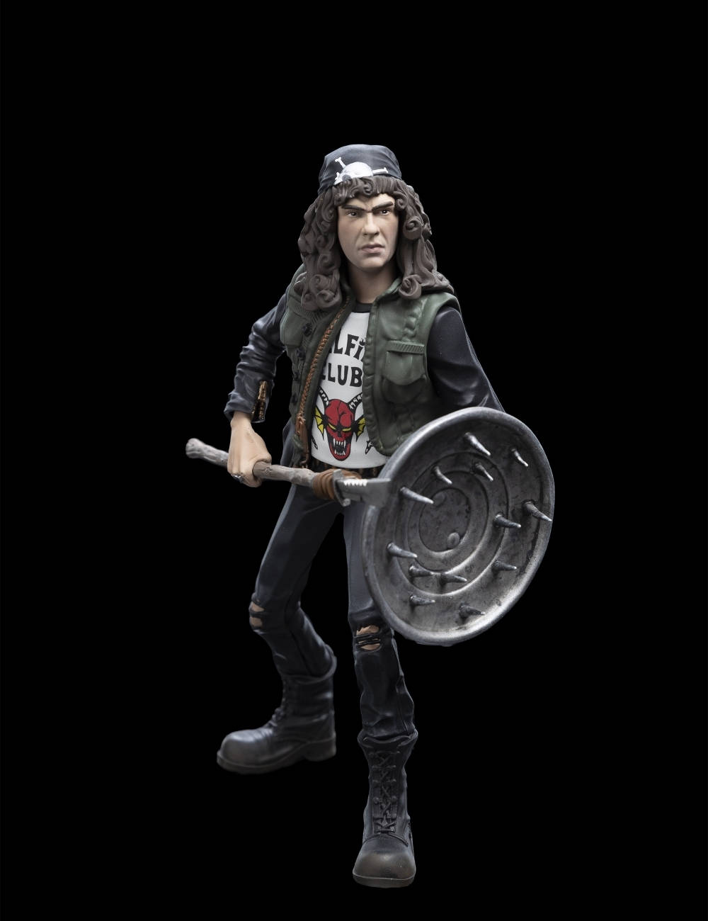 Eddie Munson, skull cap, spiked shield, HD Phone Wallpaper