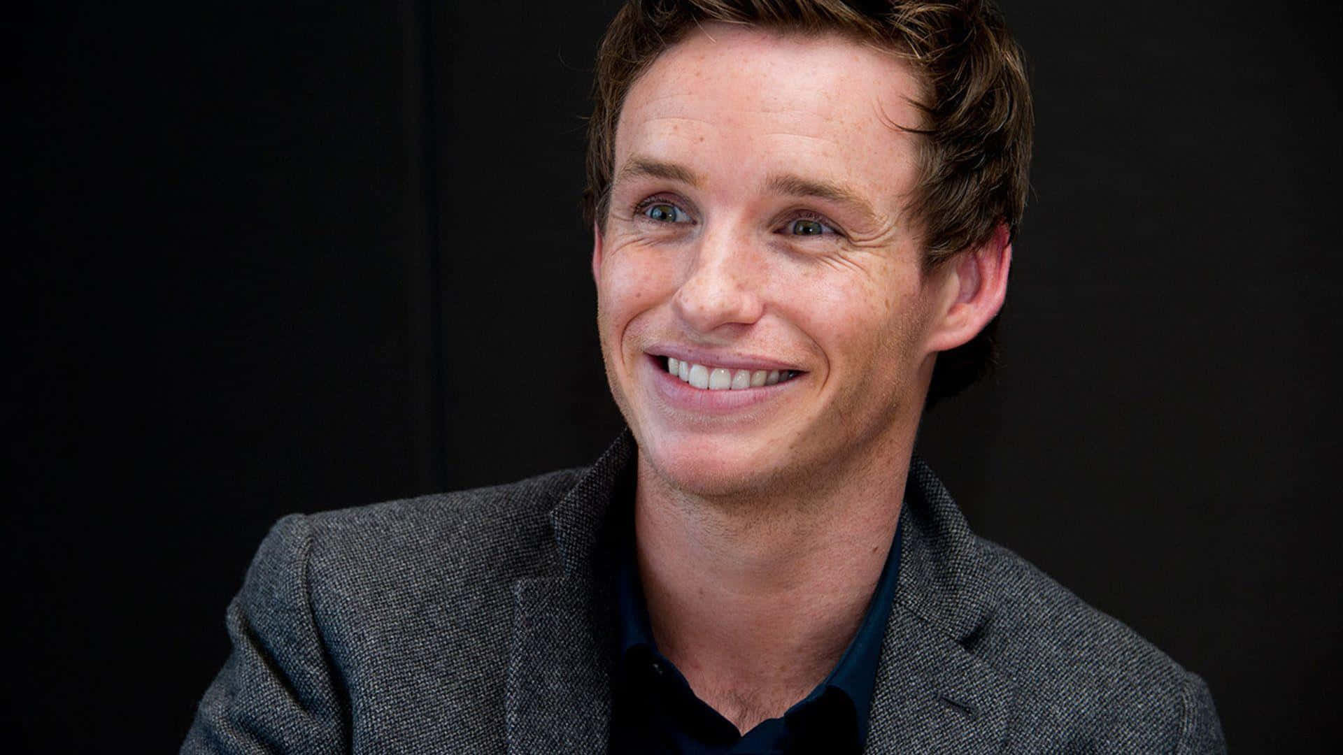Eddie Redmayne, gray blazer, brown hair, Full HD Desktop Wallpaper