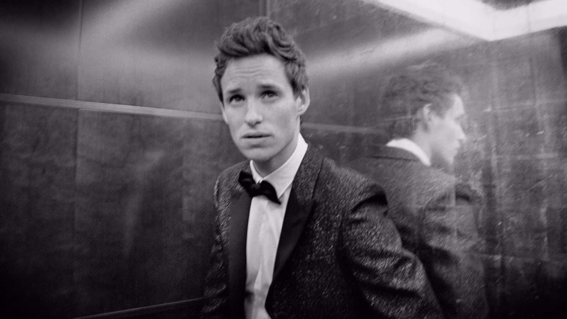 Eddie Redmayne, textured tuxedo, bow tie, Full HD Desktop Wallpaper