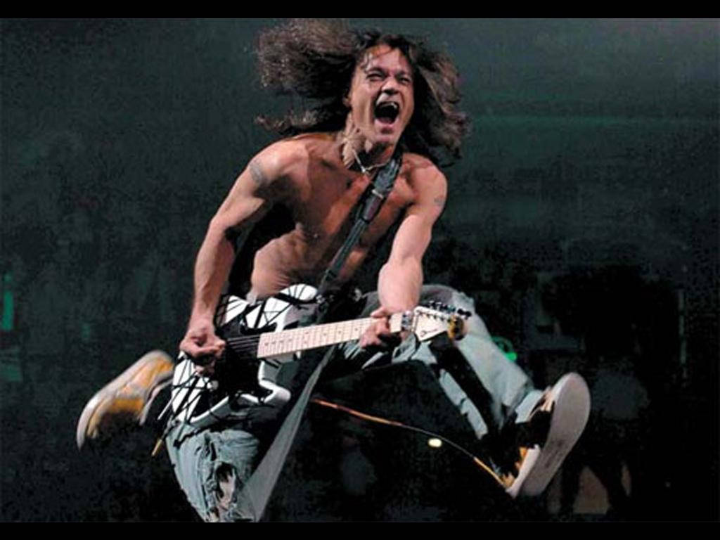 Eddie Van Halen, electric guitar, concert performance, SD Desktop Wallpaper