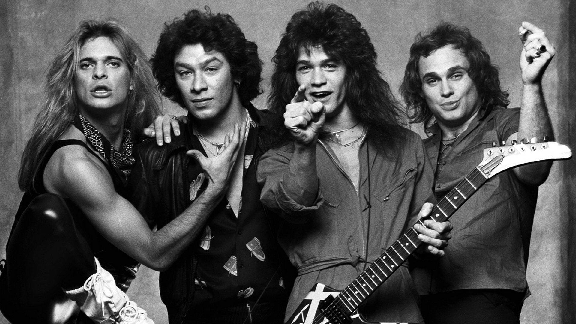 Eddie Van Halen, guitar, 80s hairstyles, Full HD Desktop Wallpaper