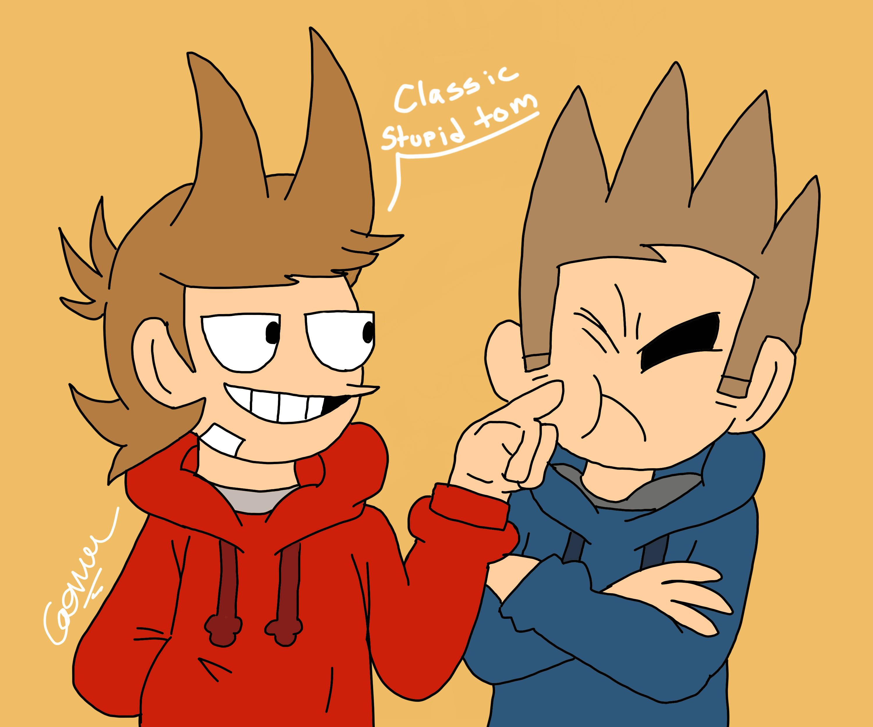 Eddsworld, red hoodie, blue hoodie, 2K Desktop Wallpaper