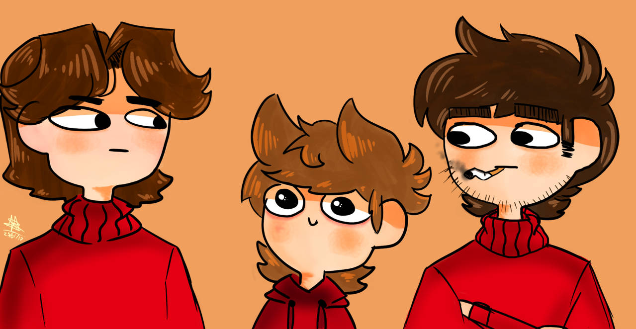 Eddsworld, red hoody, brown hair, SD Desktop Wallpaper