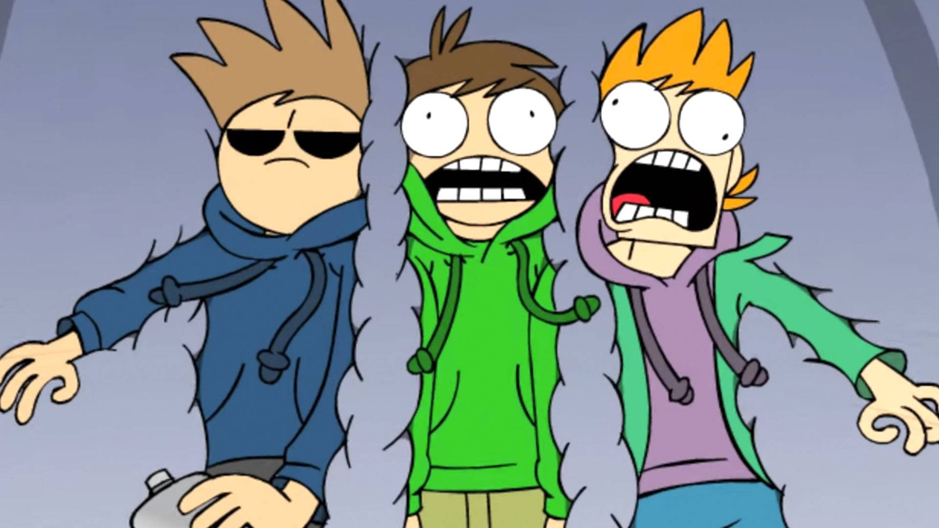 Eddsworld, protagonists, couch, Full HD Desktop Wallpaper