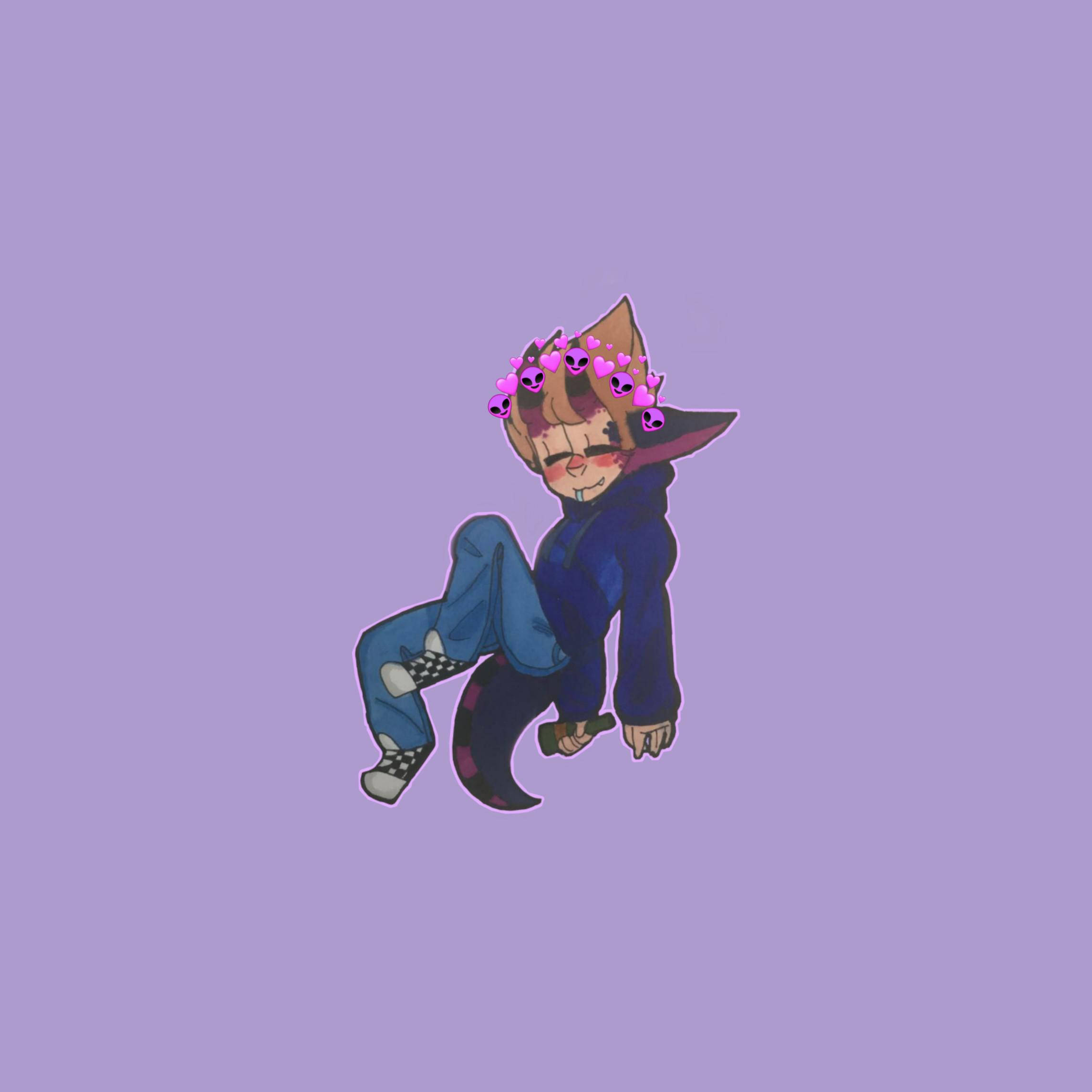 Eddsworld, fox character, skull and heart crown, Full HD Desktop Wallpaper