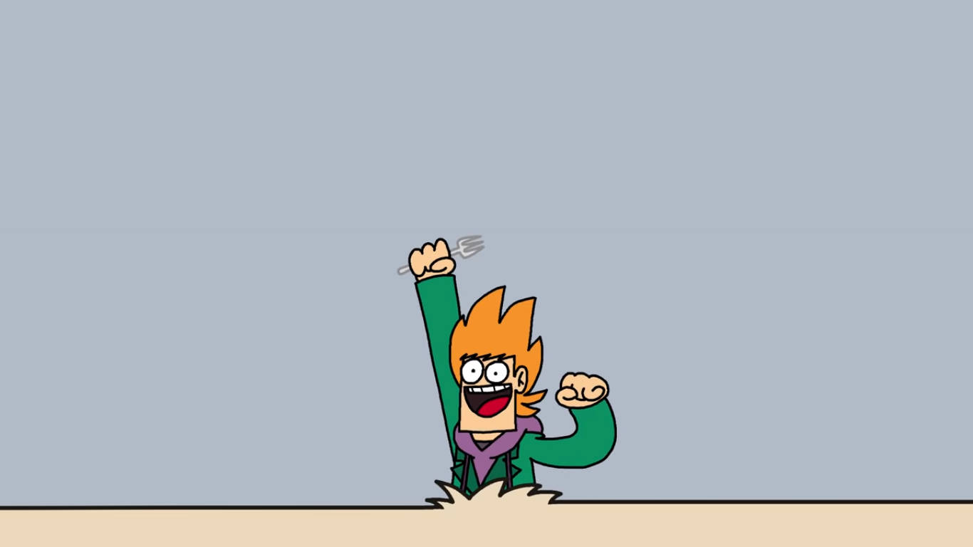 Eddsworld, orange hair, fork, HD Desktop Wallpaper