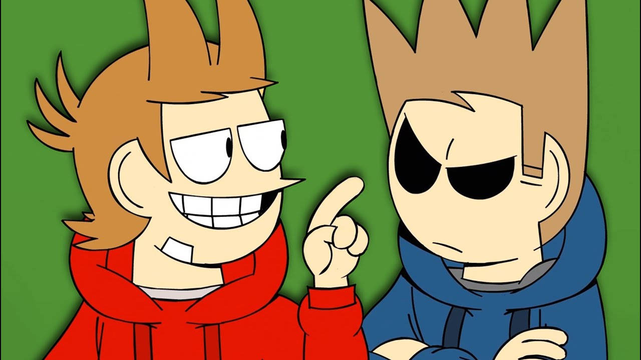 Eddsworld, spiky hair, red hoodie, HD Desktop Wallpaper