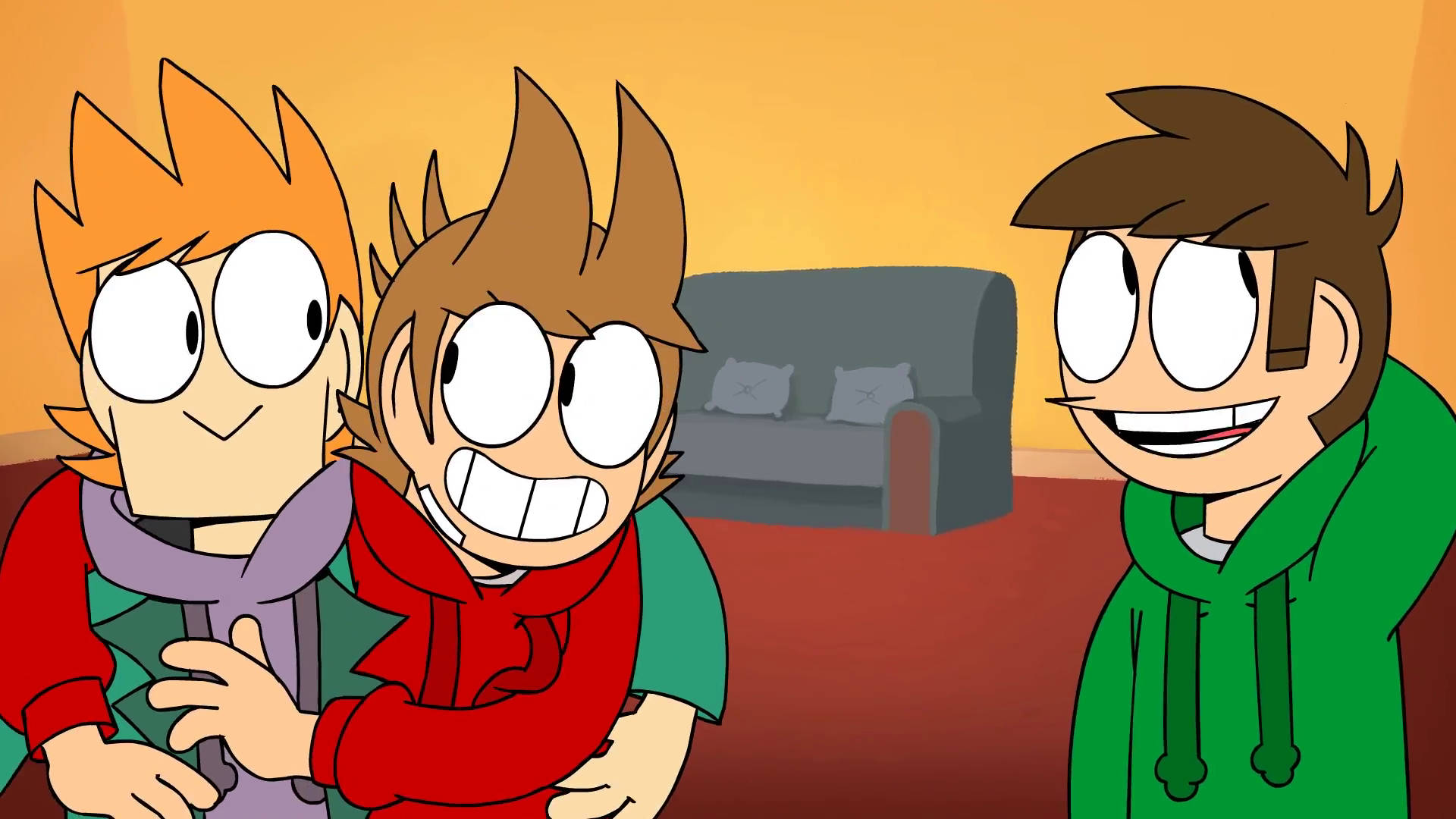 Eddsworld, protagonists, living room, Full HD Desktop Wallpaper