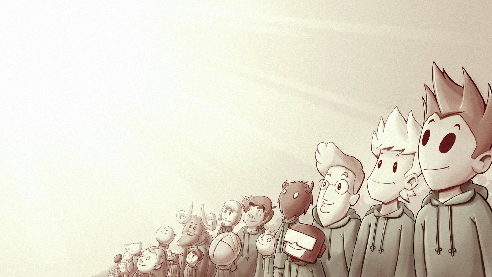 Eddsworld, hoodies, soft radiant light, Full HD Desktop Wallpaper