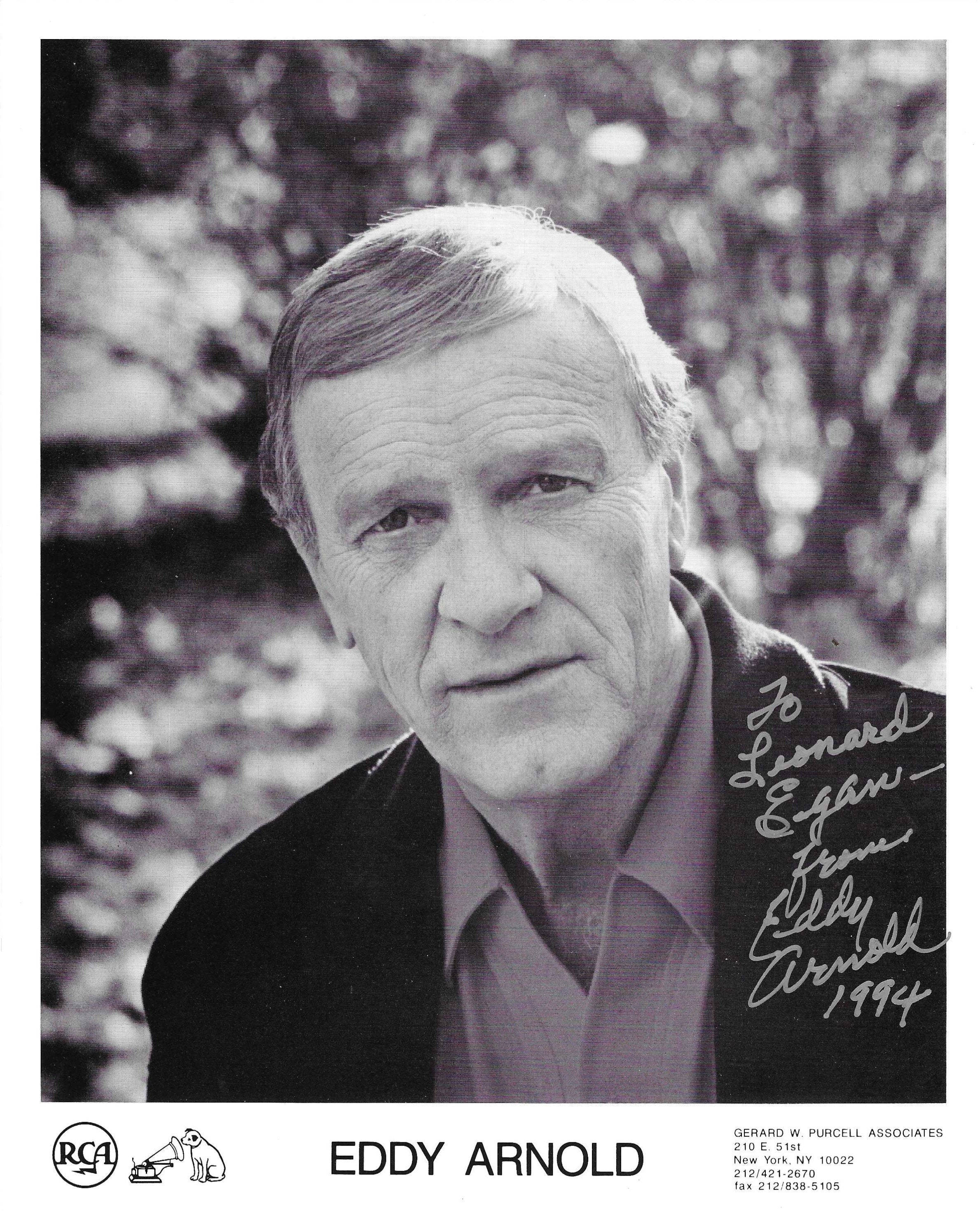 Eddy Arnold, handwritten autograph, 1994, 2K Phone Wallpaper
