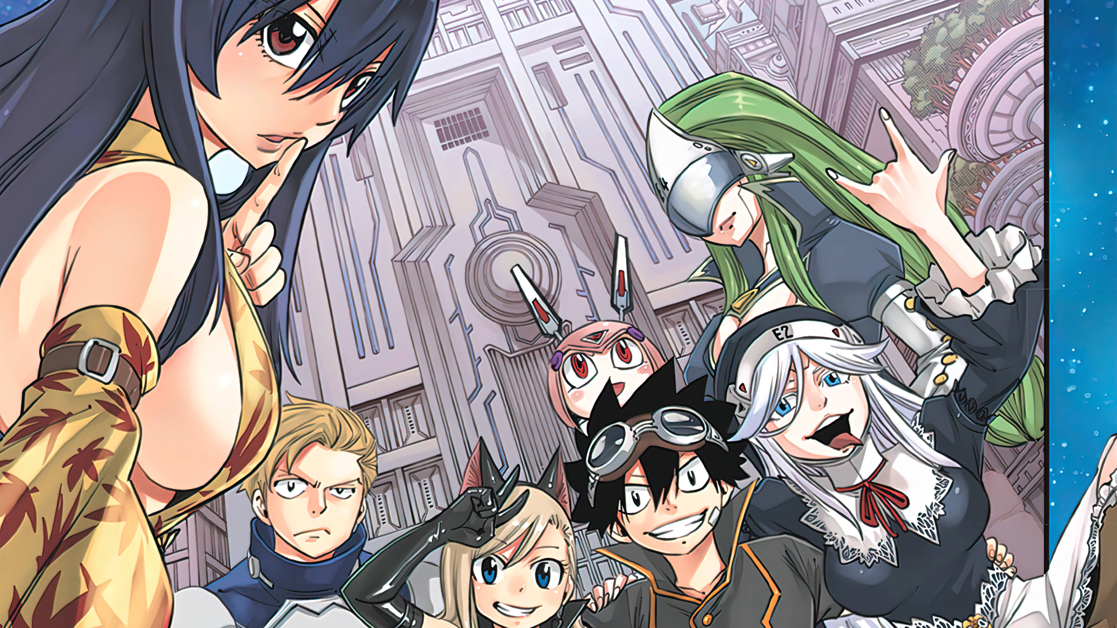 Edens Zero, anime, group of diverse characters, 4K Desktop Wallpaper