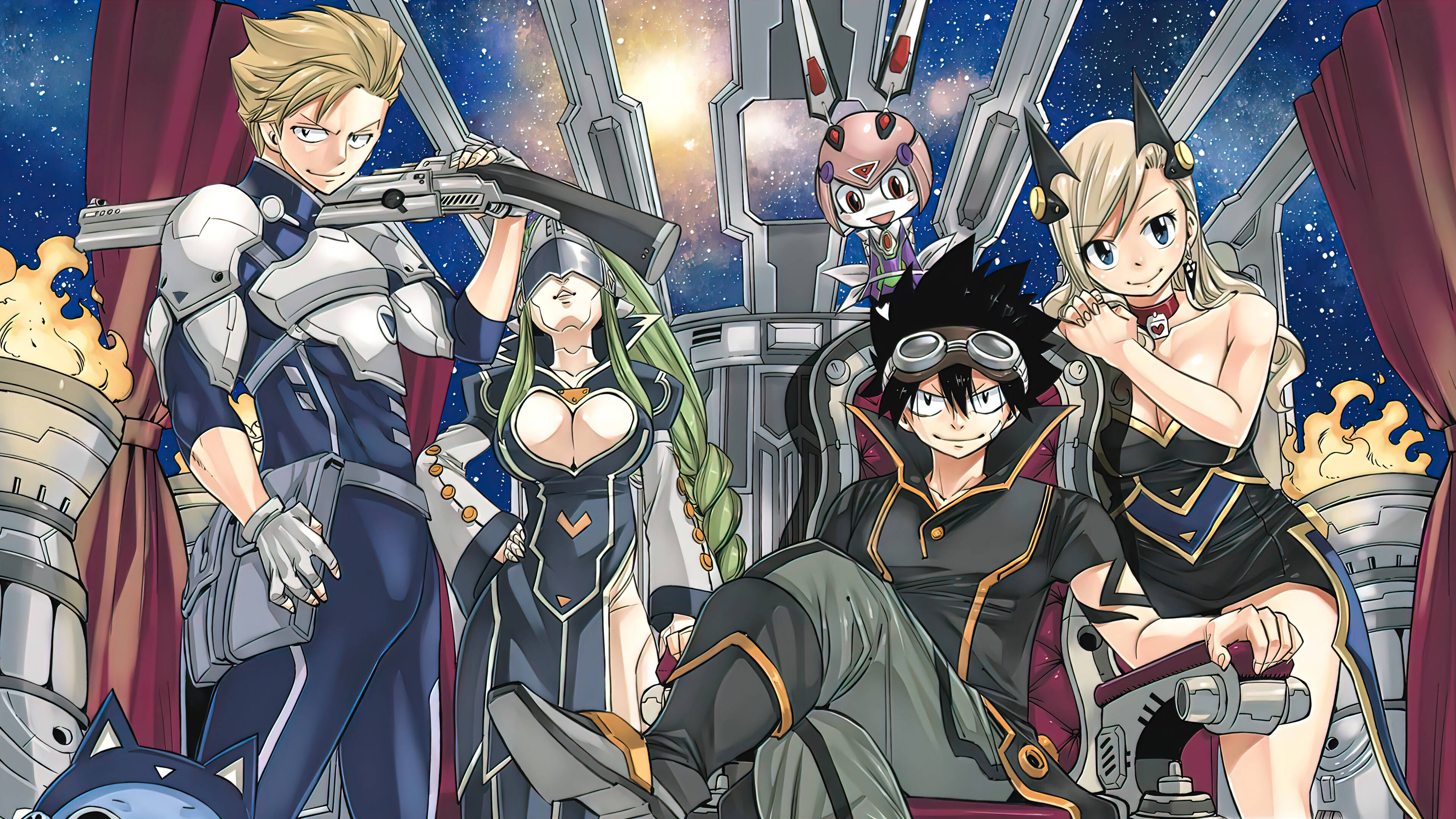 Edens Zero, warship crew, futuristic armor, 4K Desktop Wallpaper