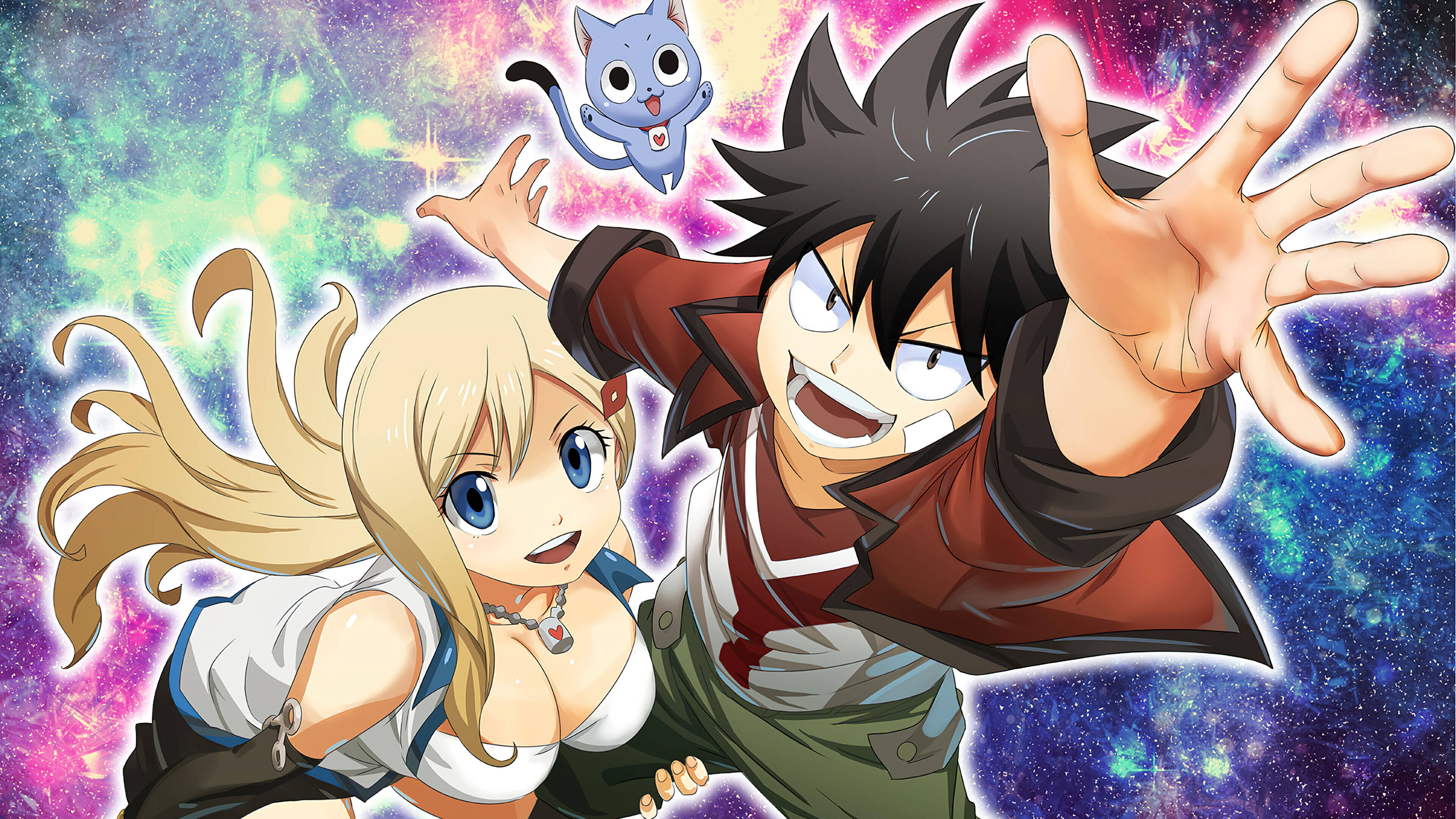 Edens Zero, three protagonists, anime characters, 4K Desktop Wallpaper