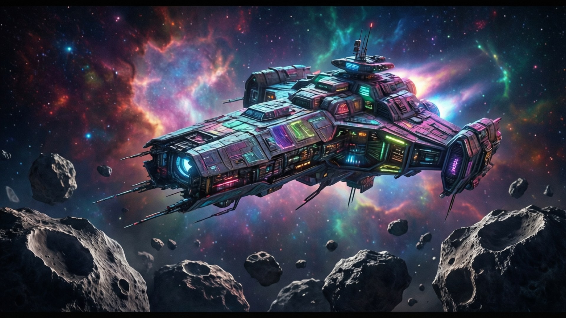 Edens Zero, voyage, futuristic spaceship, Full HD Desktop Wallpaper