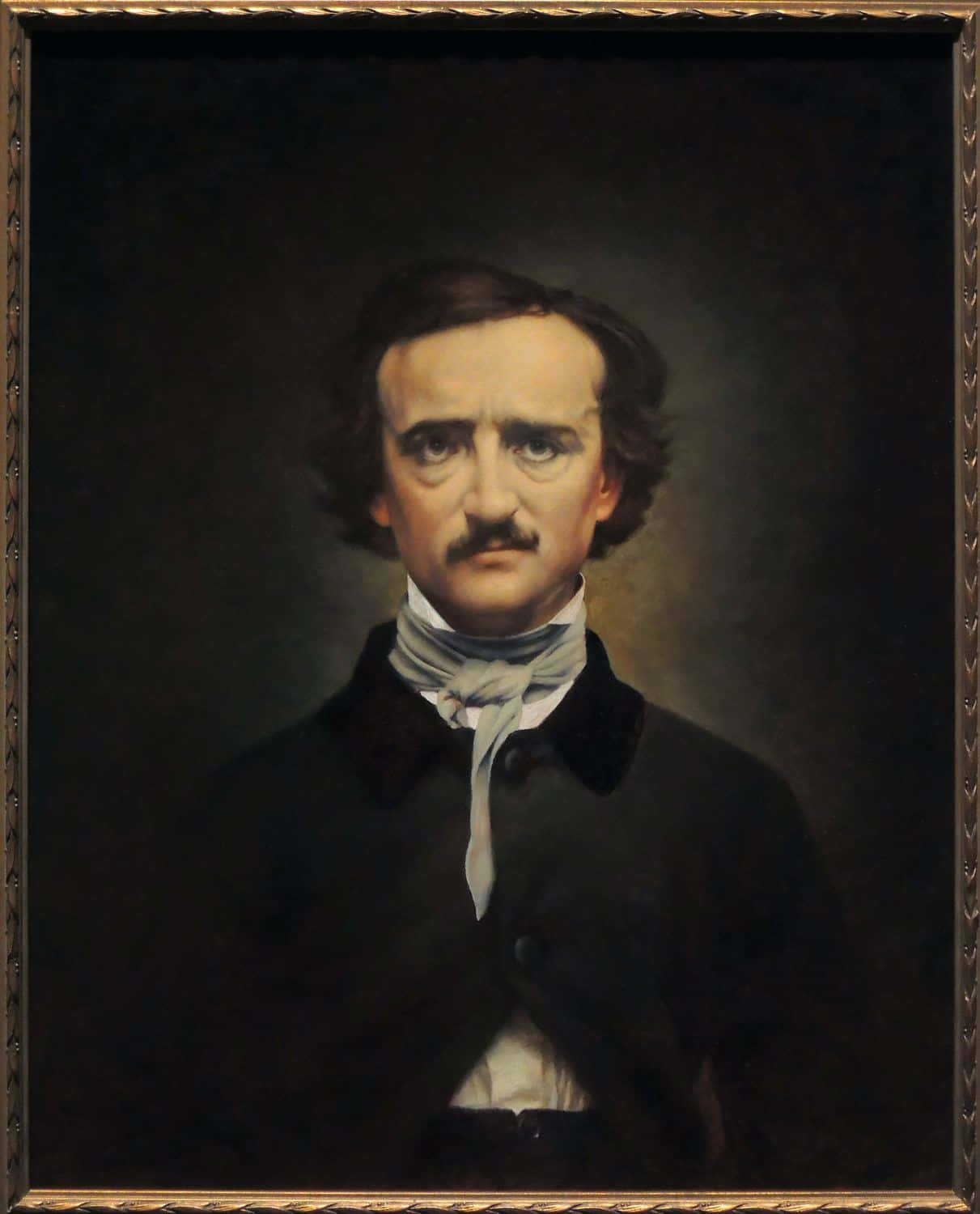 Edgar Allan Poe, oil painting, dark hair, HD Phone Wallpaper