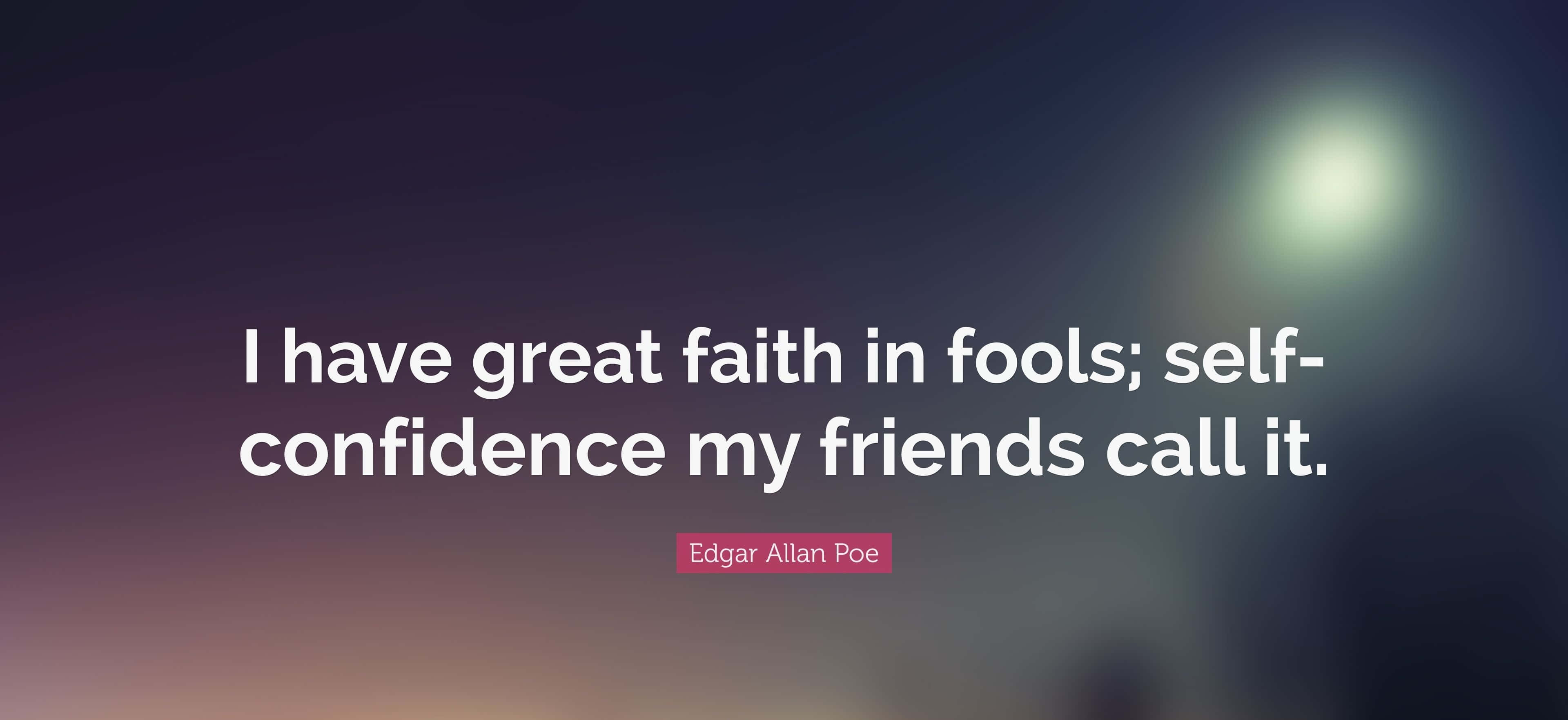 Edgar Allan Poe, gradient purple and blue background, soft glowing light, 4K Desktop Wallpaper