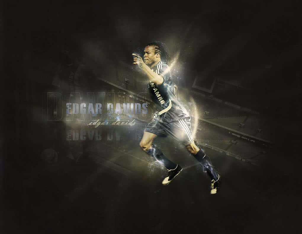 Edgar Davids, glowing energy trails, dark stadium backdrop, SD Desktop Wallpaper