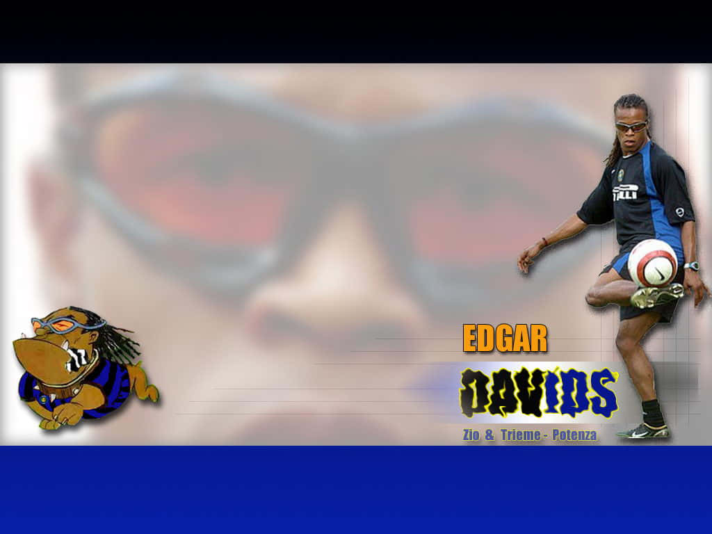Edgar Davids, black and blue jersey, footballer, SD Desktop Wallpaper