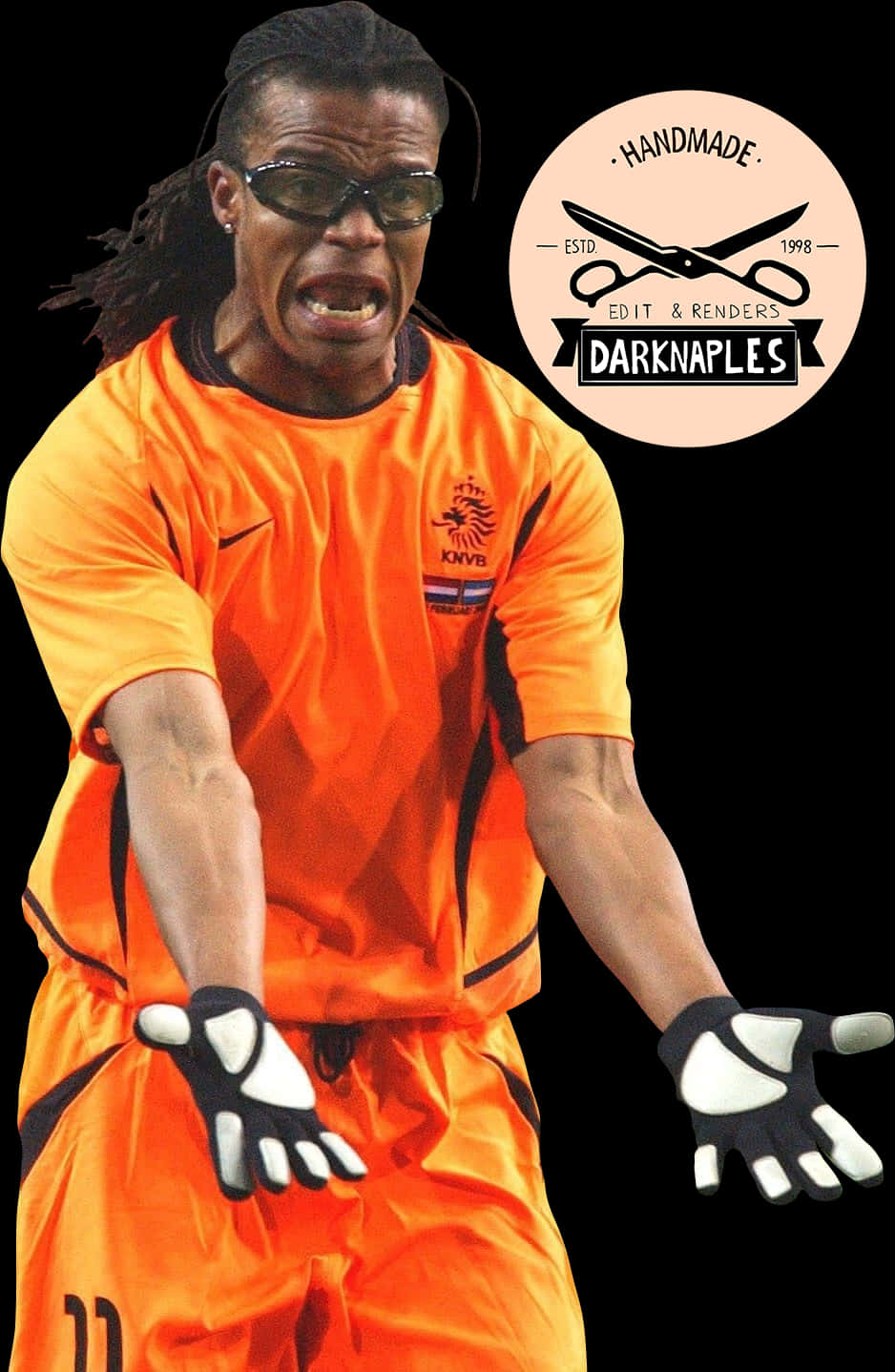 Edgar Davids, orange uniform, dreadlocks, HD Phone Wallpaper