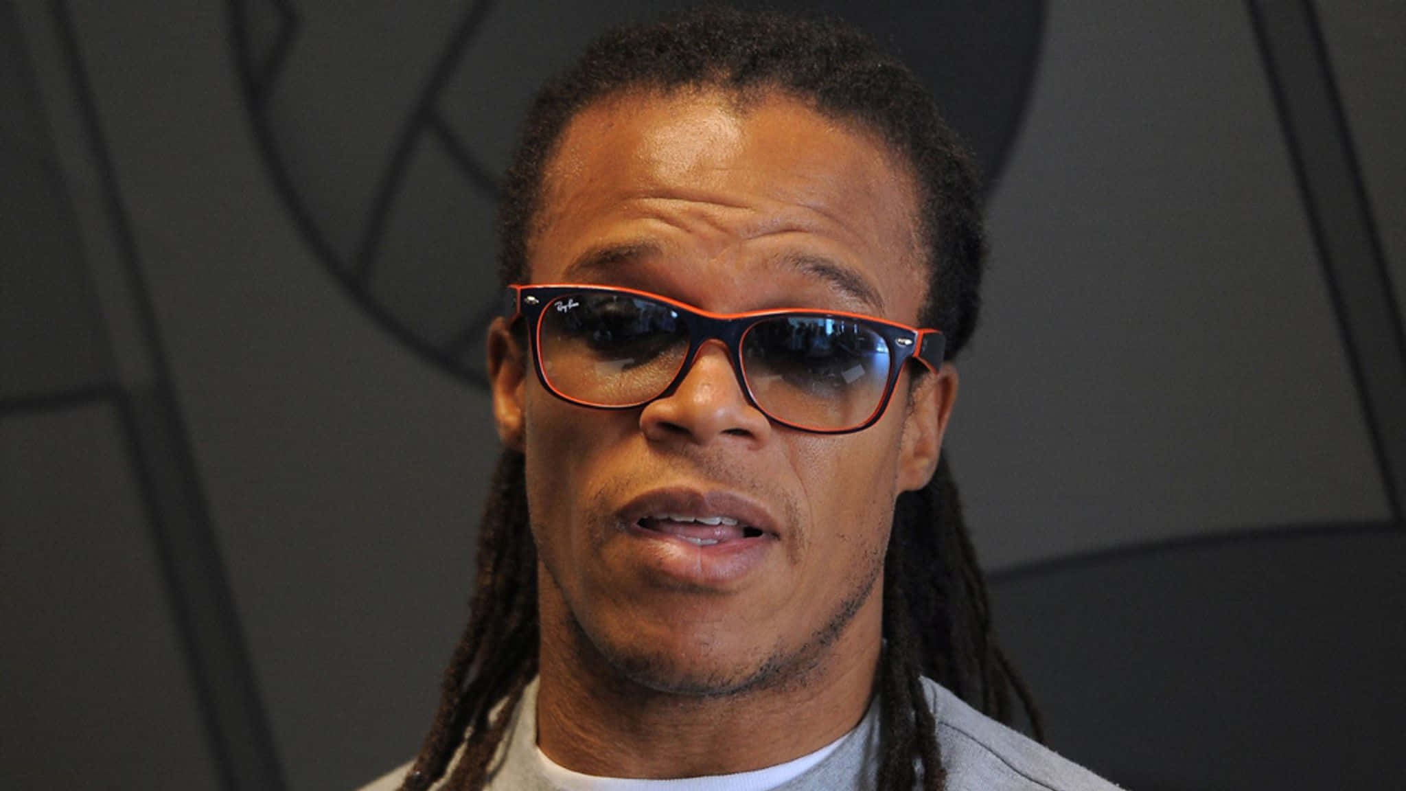 Edgar Davids, dreadlocks, red-framed sunglasses, Full HD Desktop Wallpaper