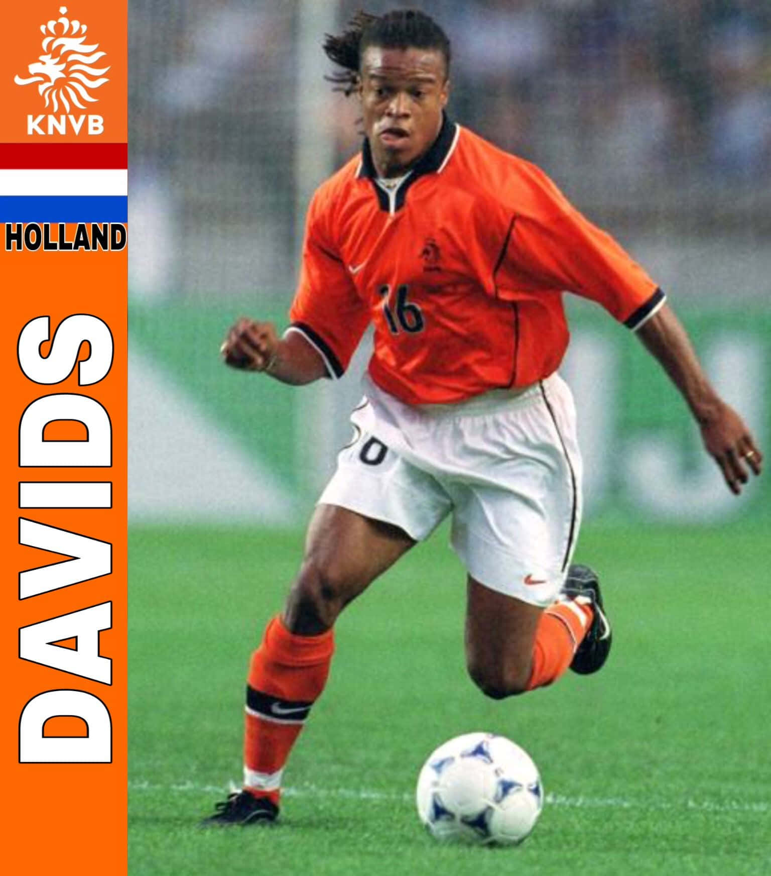 Edgar Davids, orange jersey, number 16, HD Phone Wallpaper