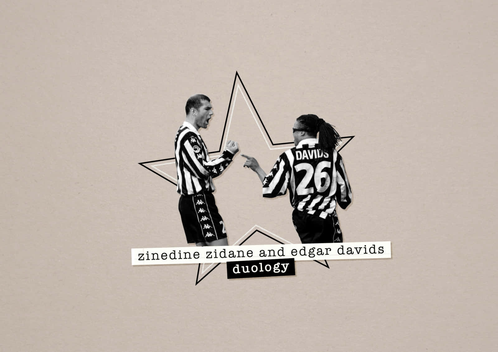 Edgar Davids, black and white striped jerseys, star outline, HD Desktop Wallpaper
