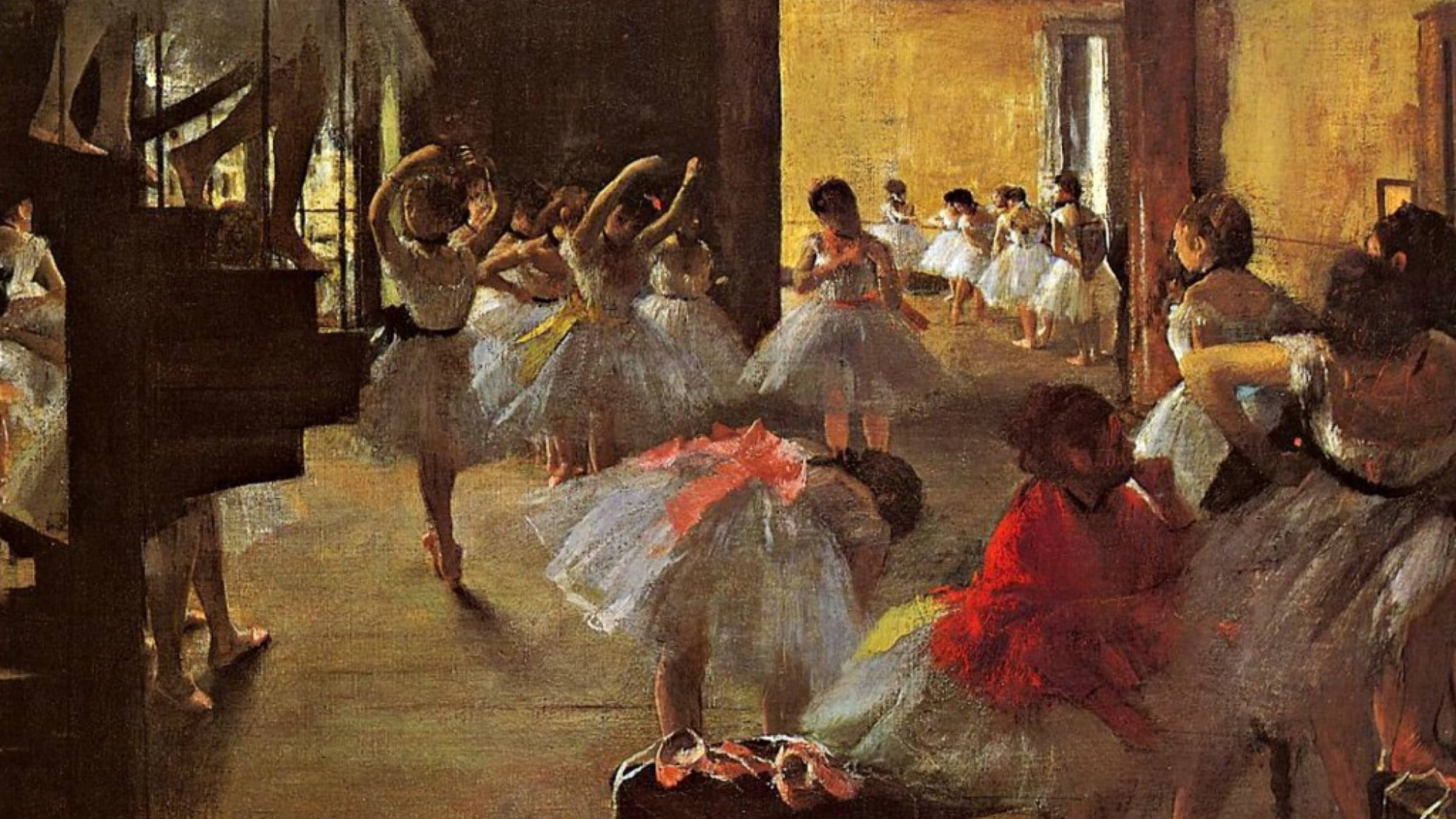 Edgar Degas, dance class, oil painting, 5K Desktop Wallpaper