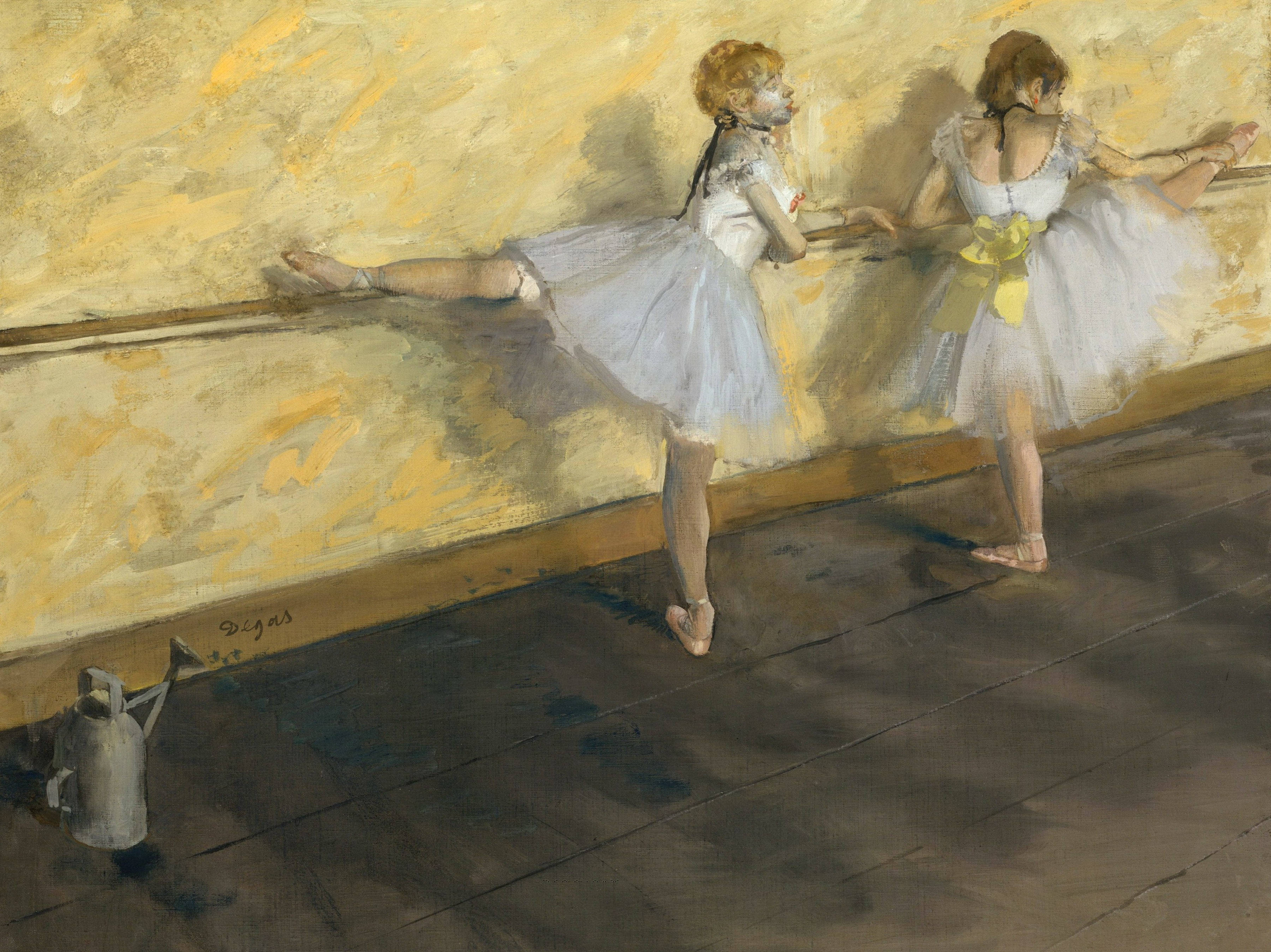 Edgar Degas, dancers, barre, 2K Desktop Wallpaper