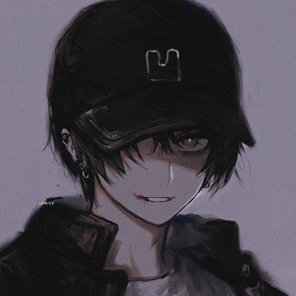 dark aesthetic, edgy anime pfp, moody anime boy, SD Desktop Wallpaper