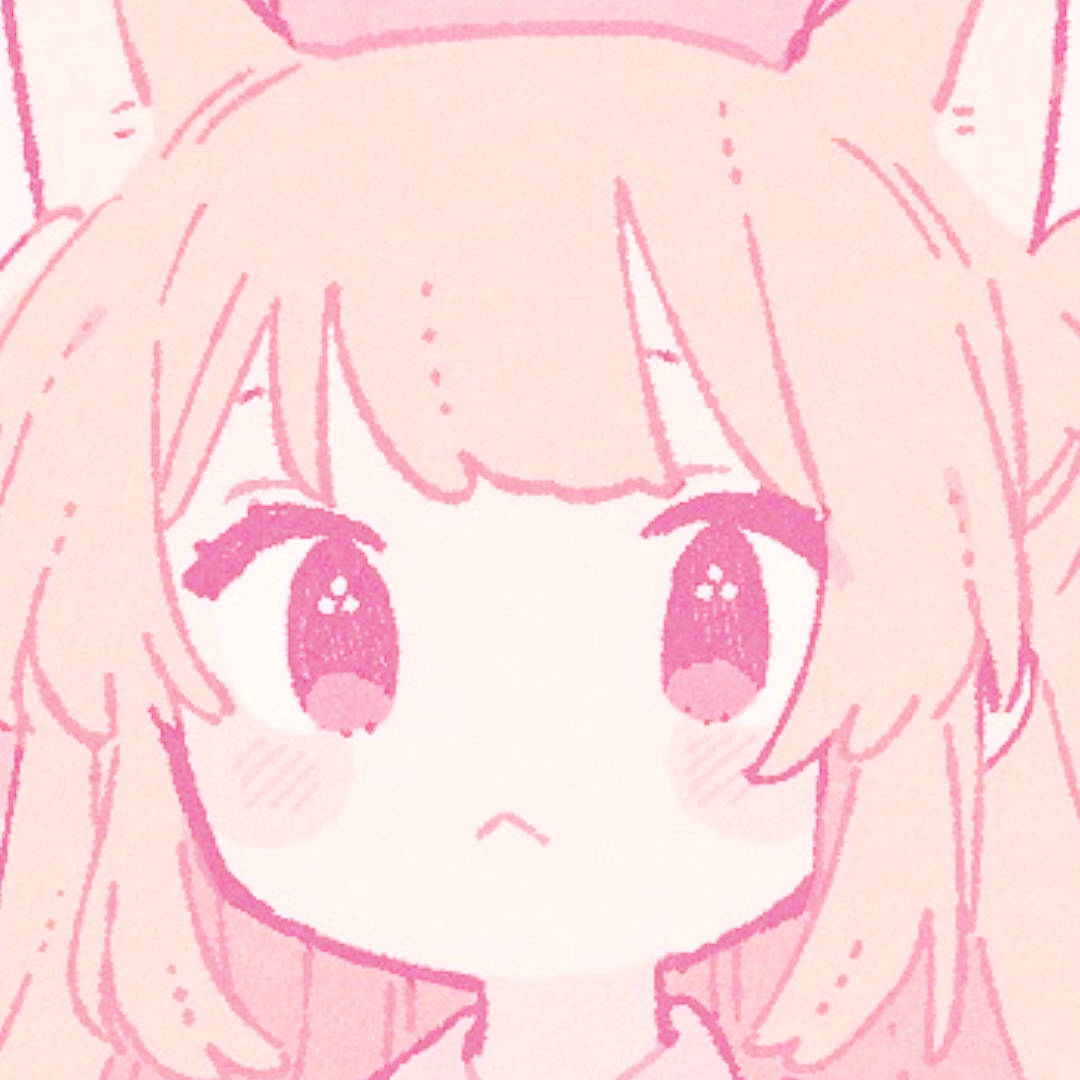 fox anime girl, pink-haired, fox ears, SD Desktop Wallpaper