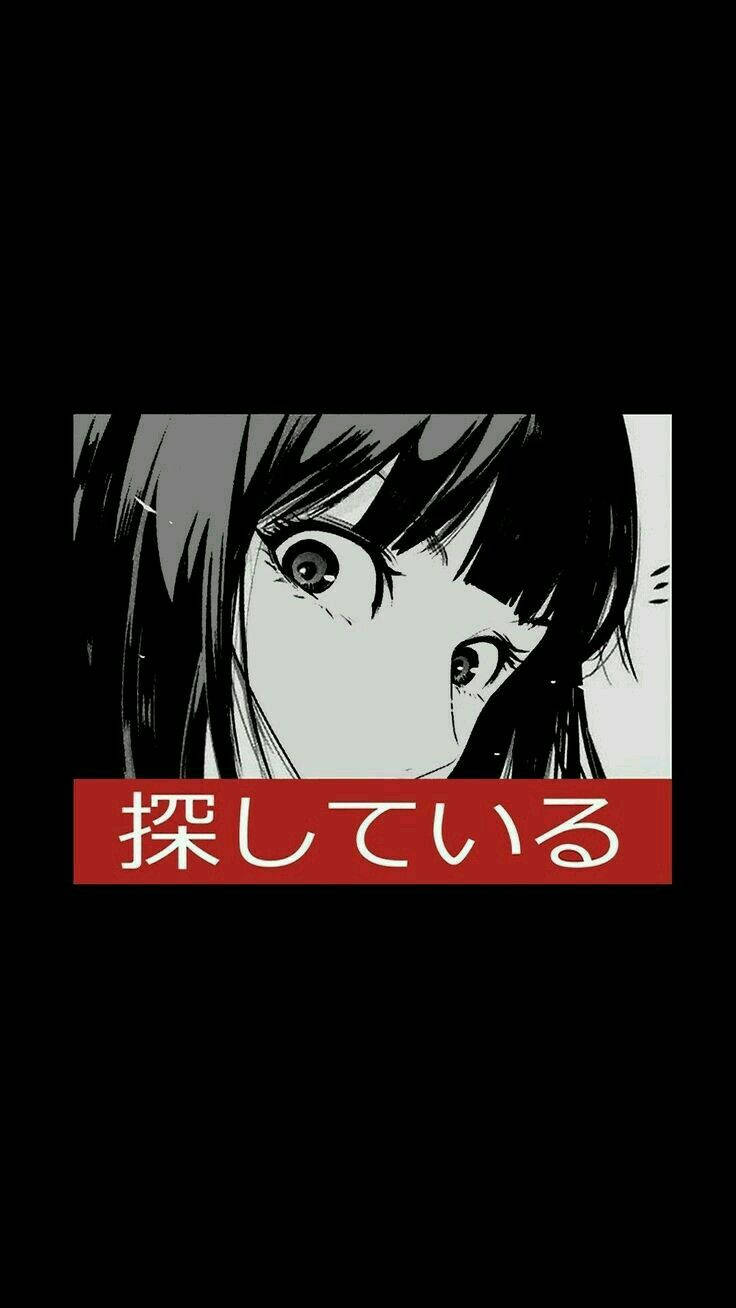 Edgy Anime, anime girl, wide eyes, HD Phone Wallpaper
