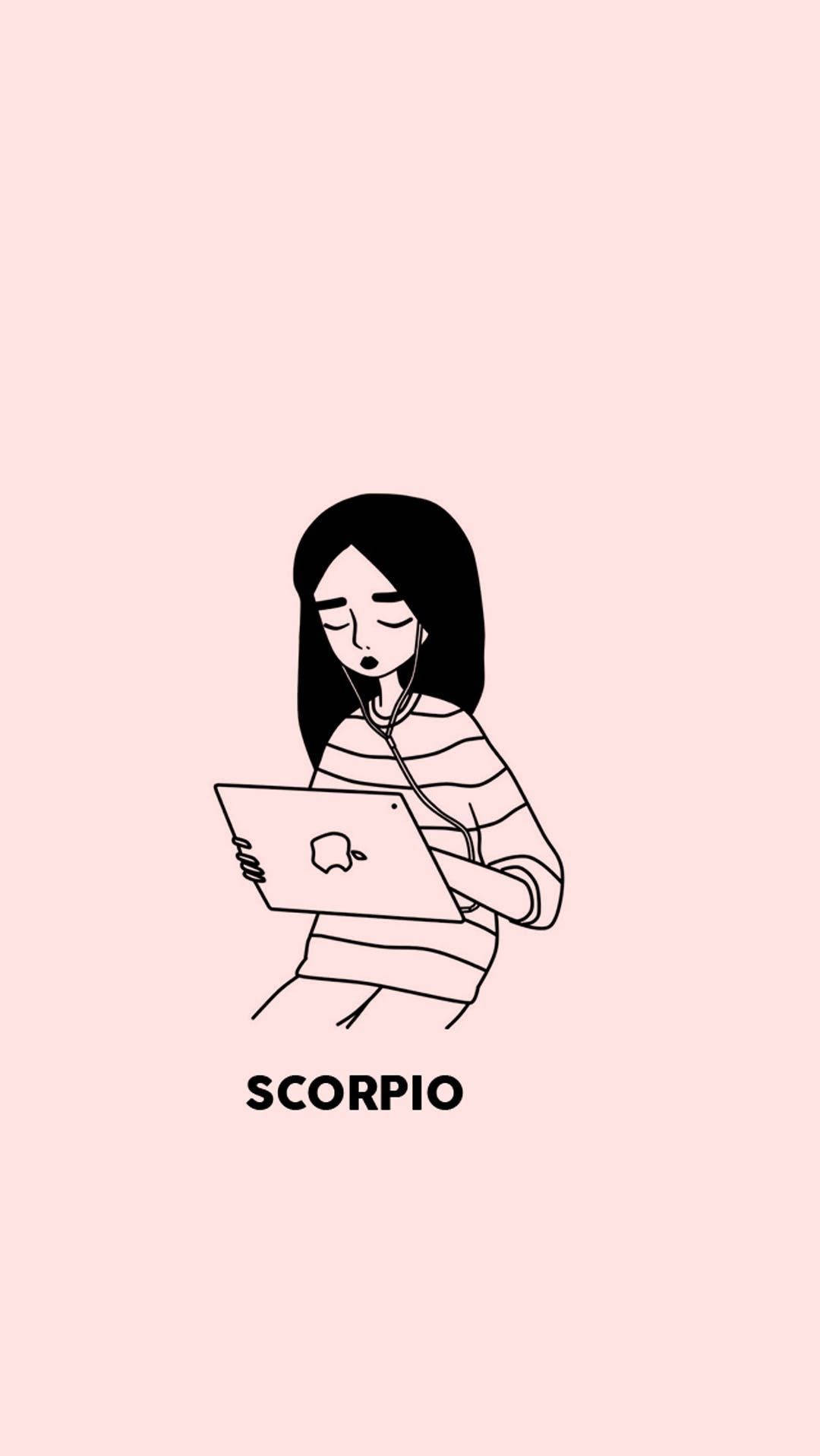 Pastel Scorpio Aesthetic, girl, stethoscope, HD Phone Wallpaper