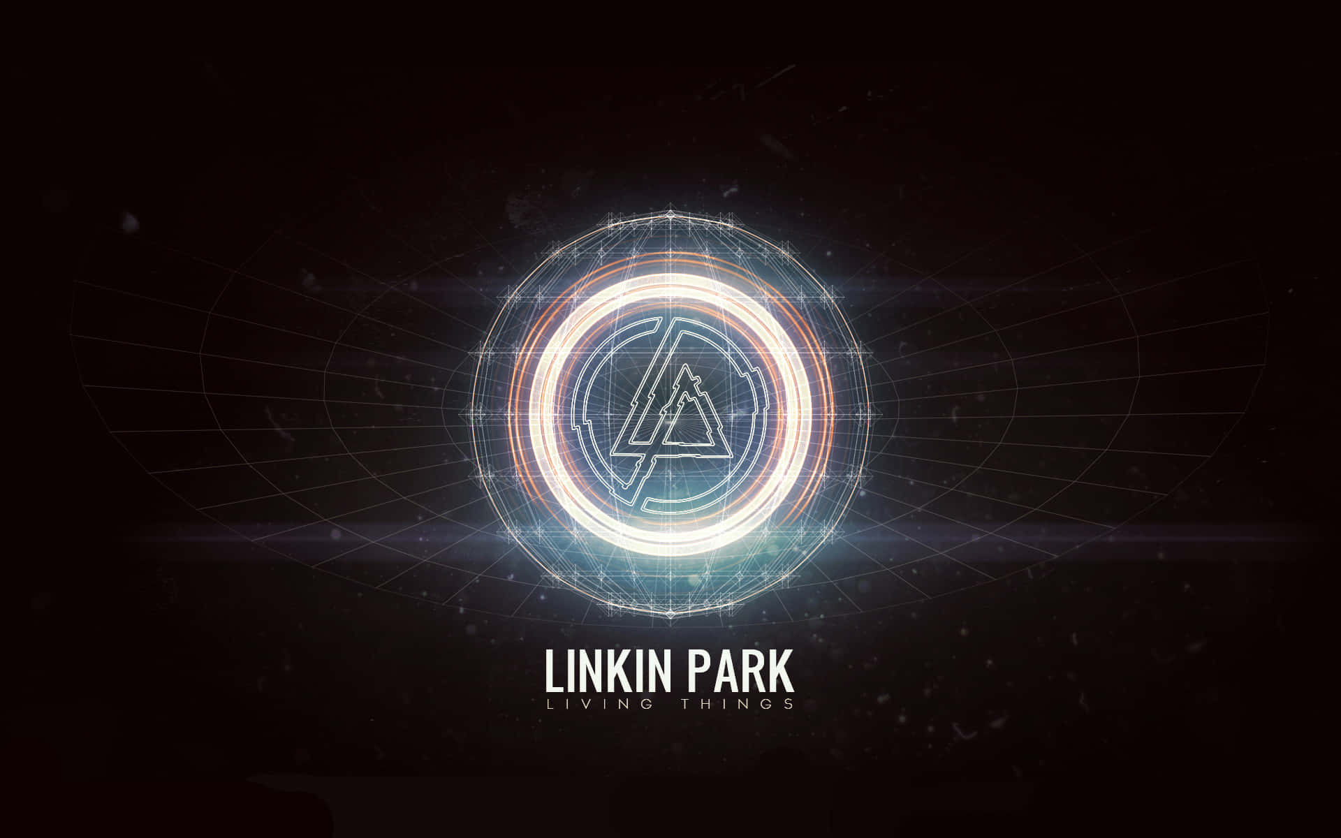 EDM music, glowing futuristic circular logo, triangle, Full HD Desktop Wallpaper