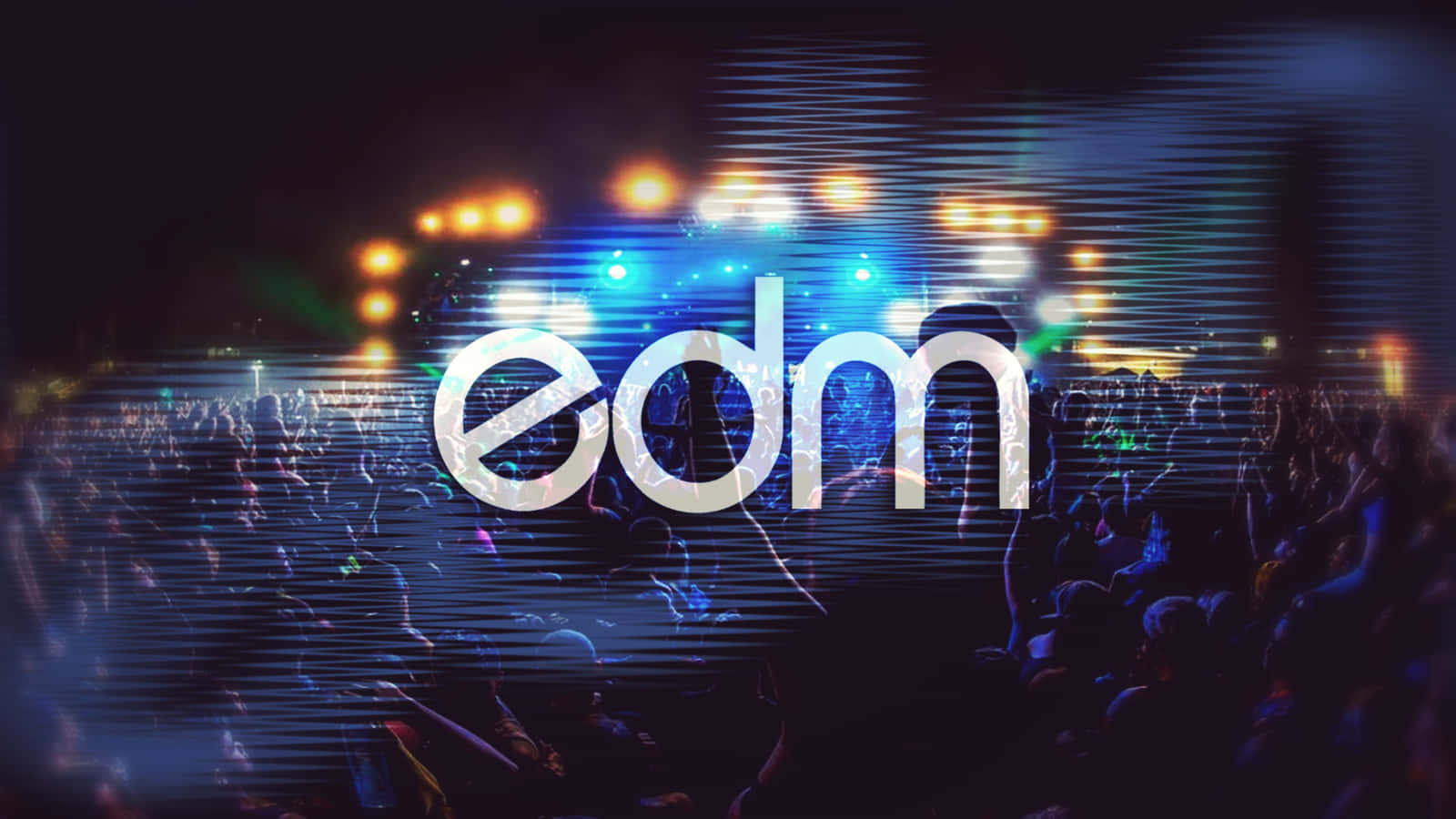 EDM, glowing lights, digital 'edm' logo, HD Desktop Wallpaper